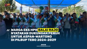 Ratusan Warga Eks HPH Kelumpang Jaya Dukung H. Aspan dan Wartono di Pilkada Tebo 2024