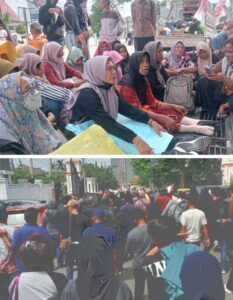 Ratusan Massa Gelar Aksi, Tuntut Penyelesaian Lahan Eskatol Desa Sungai Bungur