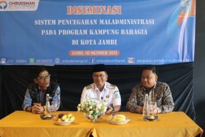 Cegah Terjadinya Maladministrasi di Program Kampung Bahagia Kota Jambi, Ombudsman adakan Diseminasi