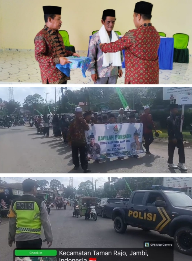 Kepala Desa Talang Duku Datuk Muslim S.Ag Resmi Lepas Pawai Ta’aruf PORSADIN XIV Kabupaten Muaro Jambi