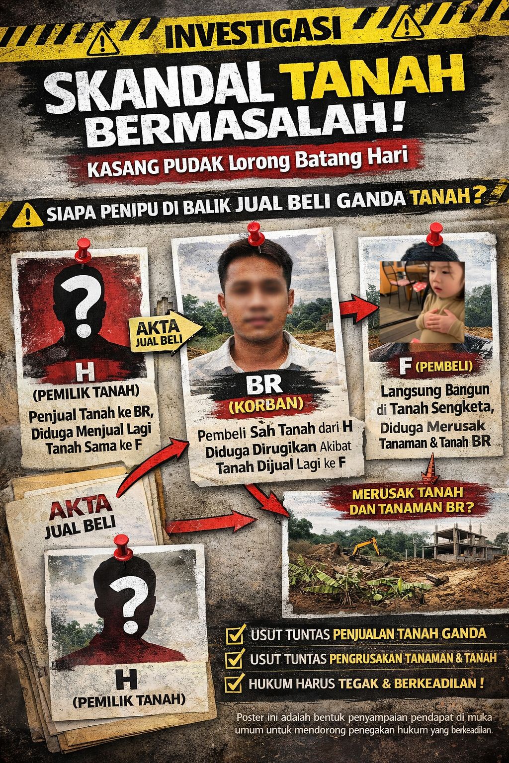 Mediasi Gagal, Sengketa Tanah Kasang Pudak Berlanjut ke Polisi: Pengembang F Diduga Ikut Kavling Lahan